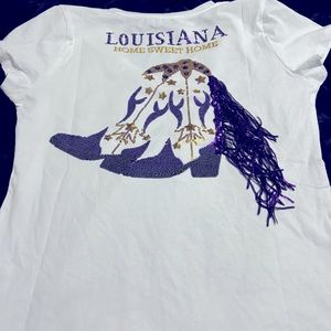 LSU BLUR B SEQUIN TSHIRT. SUPER CUTE. UNIQUE. NWT. **I have 2 of these listed